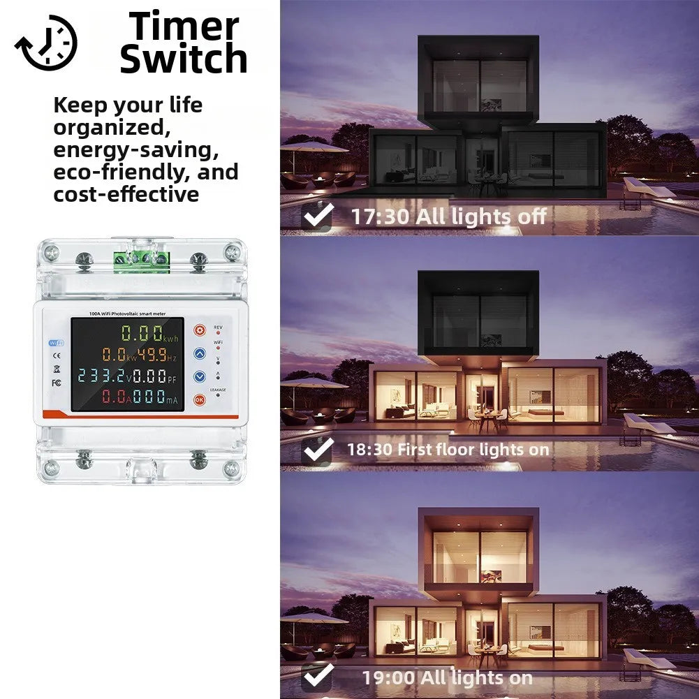 Smart WiFi Circuit Breaker: Color Screen, Remote Control & Comprehensive For Home Improvement  Test Measurement Tool Accessory