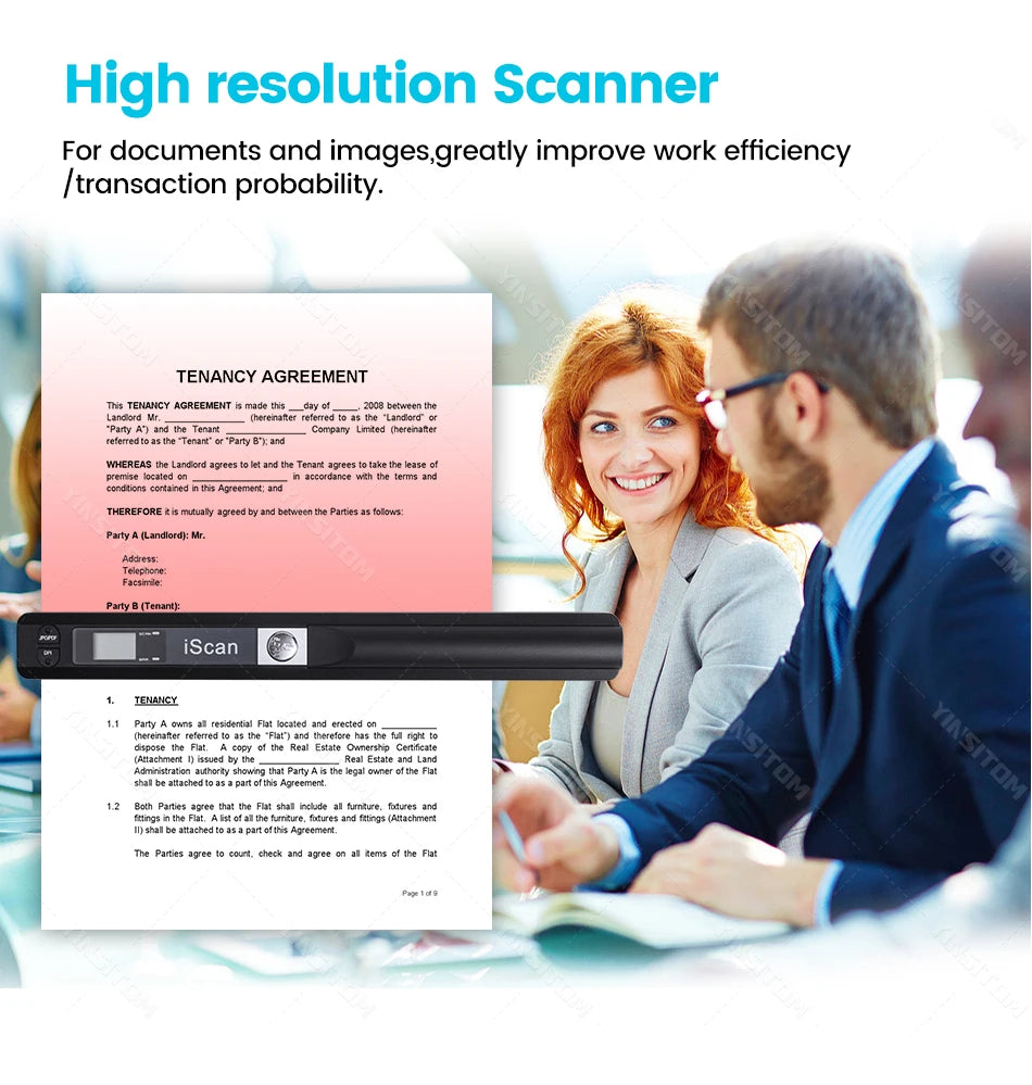 iScan01 Portable A4 Document Reader Scanner 900DPI For Contract Books Office Business Handheld Mobile Scanners JPG PDF Format