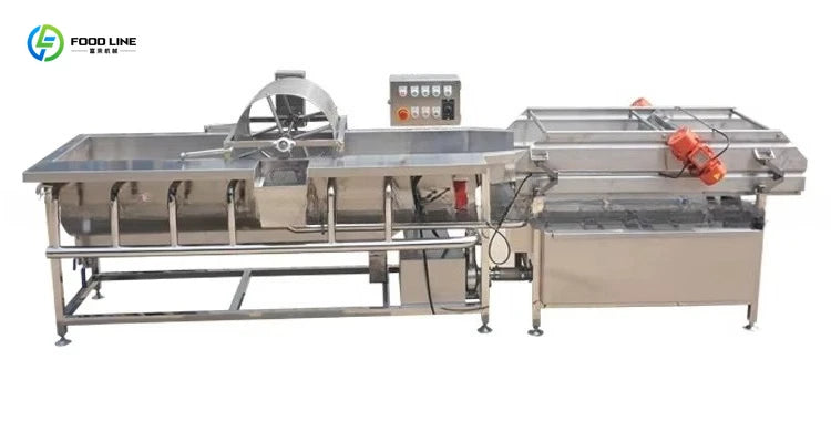 Customized Commercial Automatic High Pressure Air Bubble Fruit Vegetable Cleaner Motor Pump Included Industrial Large Capacity