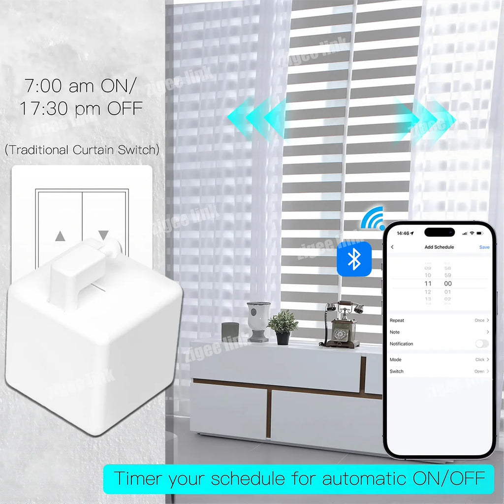 Smart Fingerbot Bluetooth Wireless Finger Robot Automatic Touch Control Buttons SmartLife APP Lazy-Friendly for Home Automation