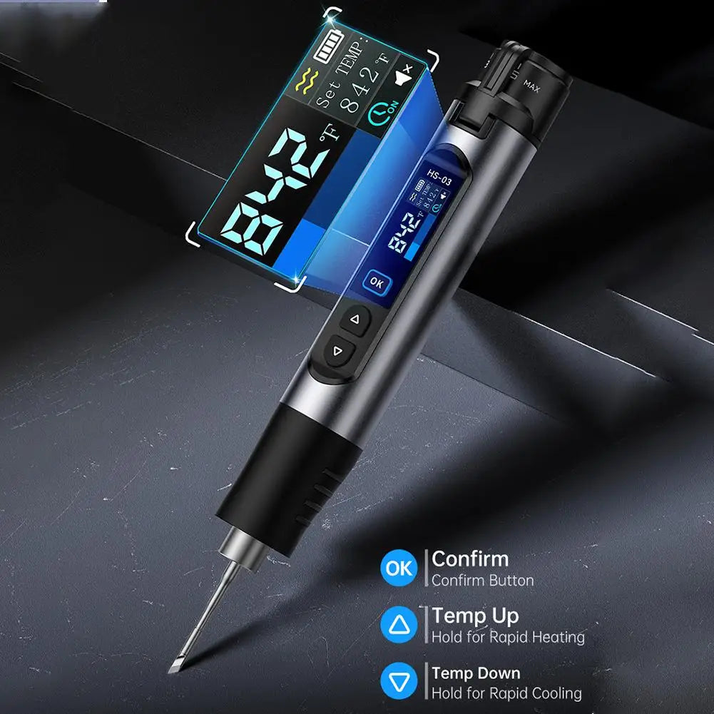 For FNIRSI HS-03 Wireless Electronic Maintenance Pen  Smart Thermal Tool With Auto Sleep Rechargeable TypeC Interfac