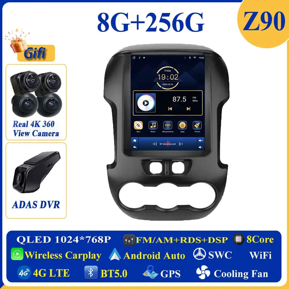 9.7 inch Android 16 Car For Ford Ranger 2012 2013 2014 2015 GPS Navigation High-performance CPU DVD Player Car Stereo Head Unit