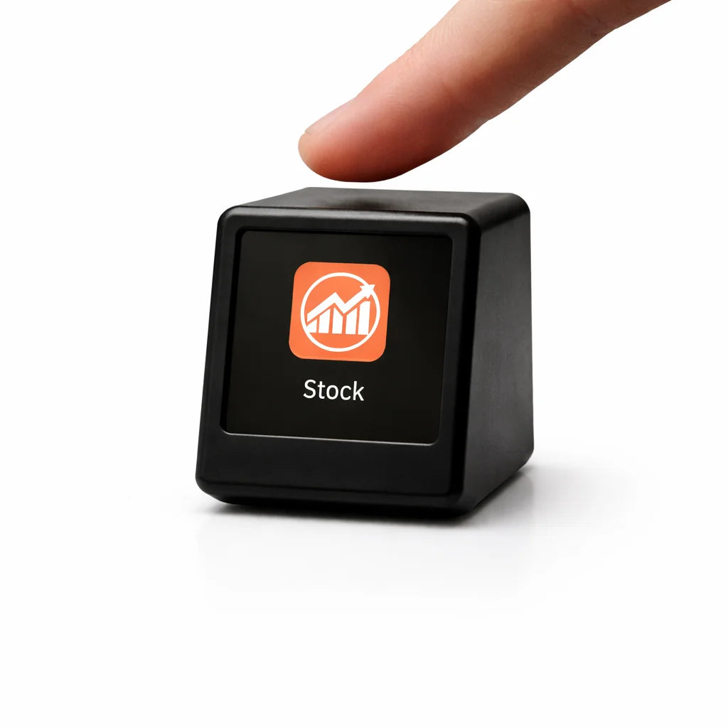 Smart WiFi Desk Clock Display – Weather, Crypto & Stock Monitor, Custom UI, Real-Time Data Screen