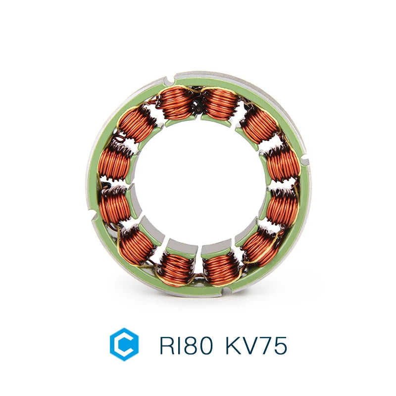 CubeMars RI80 V2.0 KV75 Frameless BLDC Torque Motor 4.1Nm Peak for Humanoid Robot Exoskeleton Cobot Joint High Precision 12-48V