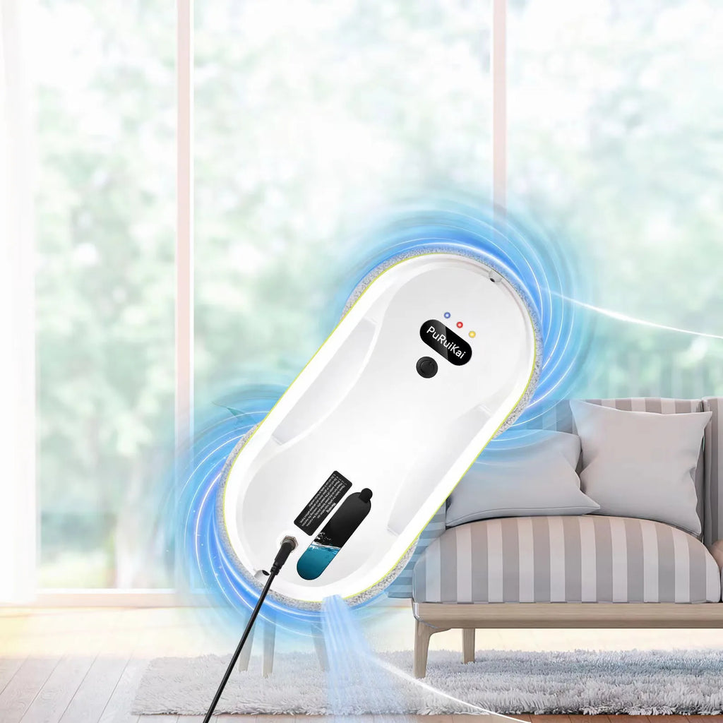 Clean Robot Auto-Spray Window Cleaning Robot Electric Glass Cleaner with Remote Control 360° Safety Rope & Suction High-Rise