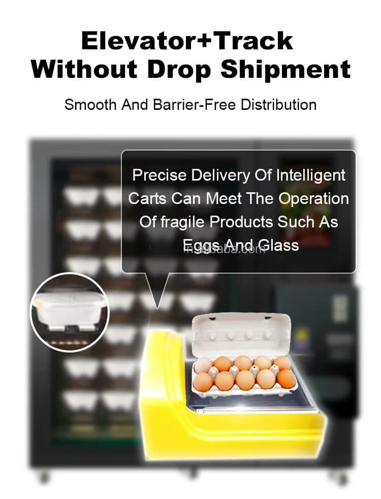 Commercial Hot Food Vending Machine Fully Automatic For Business High Capacity Hot Meal Automat With Cloud Management System