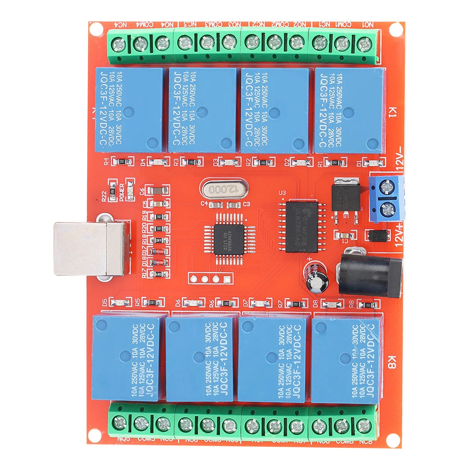 8-channel Relay Controller Smart Relay  12V 8-channel Computer USB Controller  Relay Module PC Smart Controller