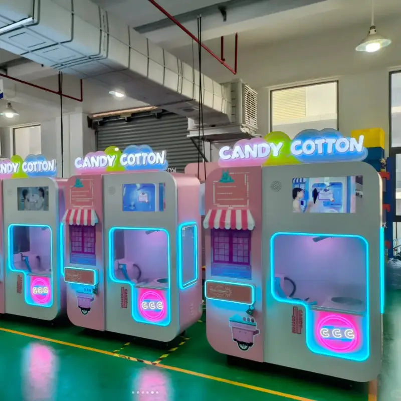 Commercial Semi Automatic Cotton Candy Machine Push Button Cotton Candy Vending Machine Automated Sweetness Cotton Candy Machine