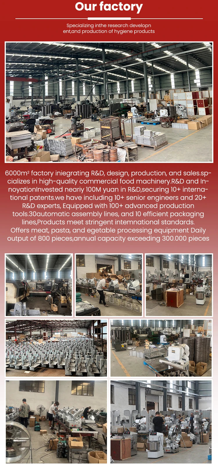 Customized New Easy-to-use High Productivity 6kW Engine Commercial Industrial Flour Dough Kneading Mixer
