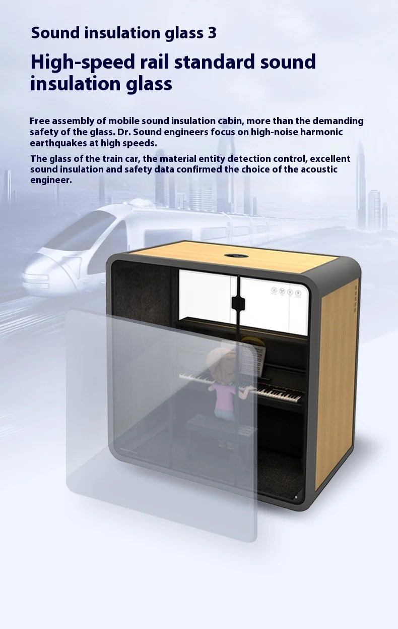 Customized Large Office Pod for 6 People, New Design with Desk, Smart Silent Workspace for Home Office, Soundproof