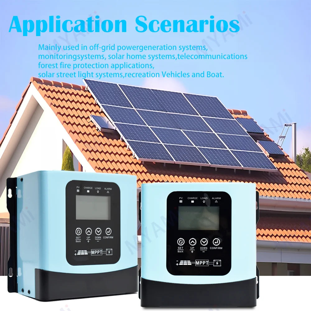 MYAMi 12V 24V 36V 48V 60V 72V 84V 96V 30A Off-grid RS485 Mppt Solar Charge Controller For Solar System