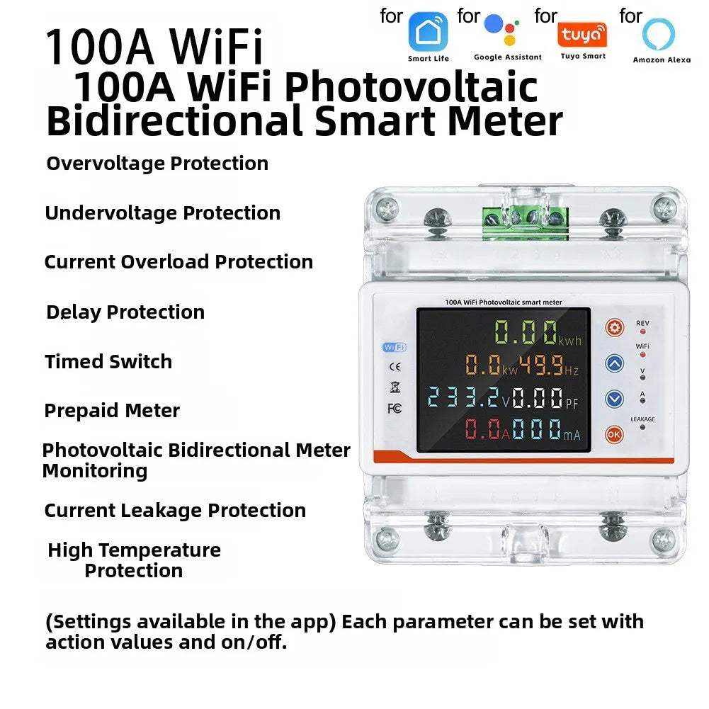 Smart WiFi Circuit Breaker: Color Screen, Remote Control & Comprehensive For Home Improvement  Test Measurement Tool Accessory