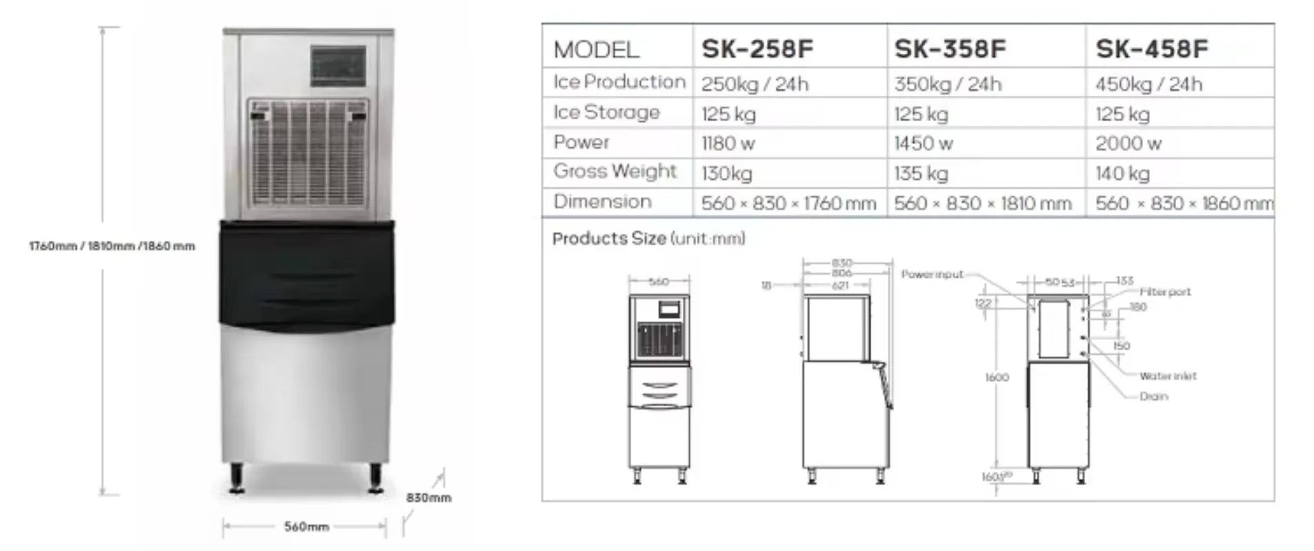 Customized Factory Commercial Ice Making Machine for Business