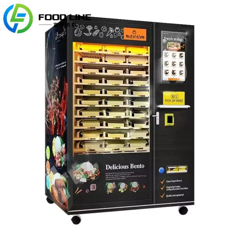 Custom Commercial Hot Food Automat For Burgers And Sandwiches Fully Automatic Meal Dispenser With Adjustable Temperature Control
