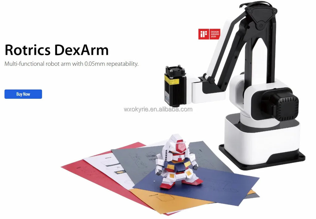 Rotrics DexArm Desktop Collaborative Robot Arm for Industrial Painting Sketching Laser Engraver & 3D Printer Applications
