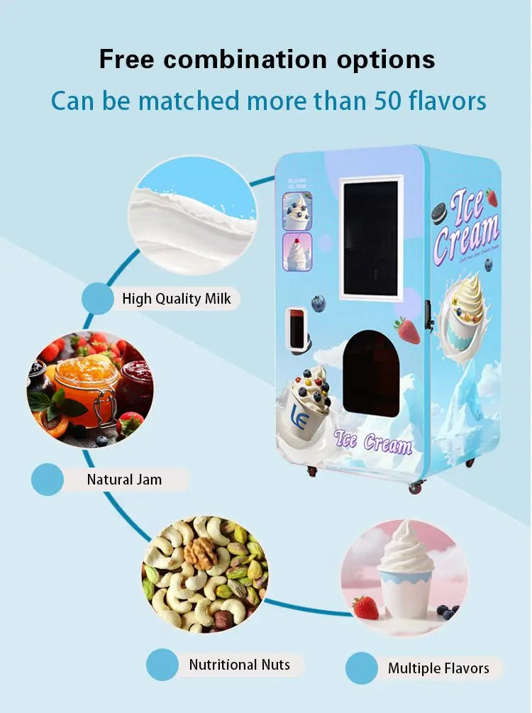 Customized Checkout Ice Cream Vending Machine Professional Commercial Use High Profit Easy Clean Reliable Quality Top Grade