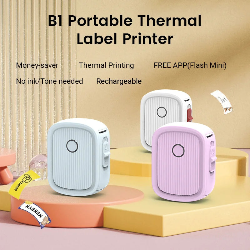 Thermal Printer Half inch Label Home Handheld Portable Bluetooth Kitchen Storage Smart Label Machine