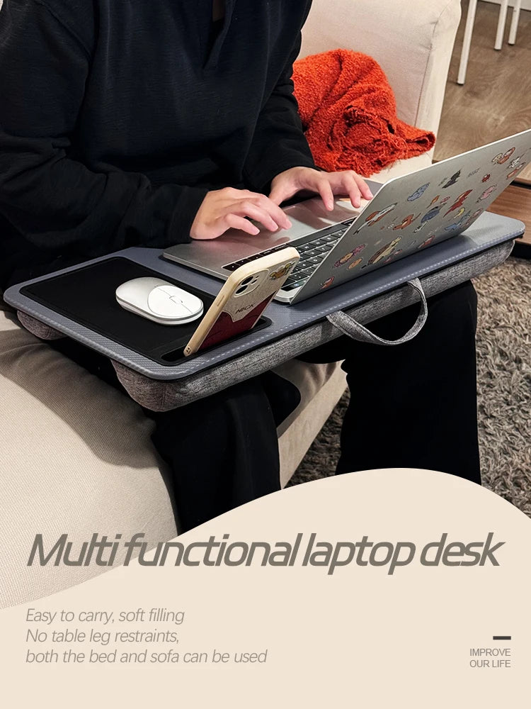 Home office laptop desk, tablet stand, mouse pad, phone stand, laptop desk, student bed desk, desktop height pad, lap desk