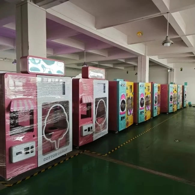 Commercial Semi Automatic Cotton Candy Machine Push Button Cotton Candy Vending Machine Automated Sweetness Cotton Candy Machine