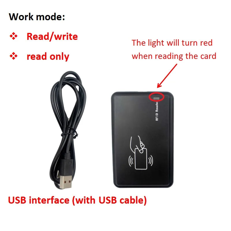 UHF RFID Reader Writer 860-960MHz Plug&Play USB Scanner for Android/iOS - Portable RFID Inventory Scanner with 5m Re