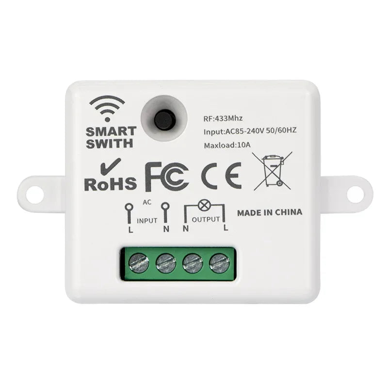 433Mhz Smart Furniture Remote Control Single-way Wireless Remote Control Switch Small Volume Control  for Home Led Light Lamp