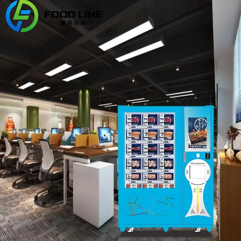 Customized Business Hot Food Automat Fully Automatic Commercial Hot Meal Vending Machine With Multi Cuisine Menu Options