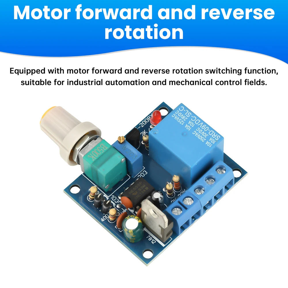 10A  Adjustable Frequency Switch Relay Module High Current Strobe Controller For Motor Forward Reverse and Flasher Applications