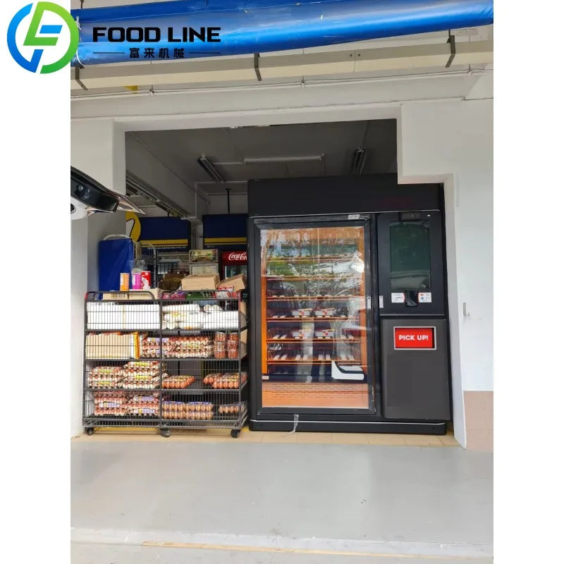 Custom Commercial Hot Food Automat High Capacity Warm Meal Vendor With Energy Efficient Heating System And LED Interface