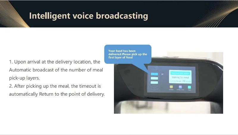 Commercial Autonomous Food Delivery Robot - Customized WiFi Intelligent Guiding Food Service Robot for Restaurant & Hotel