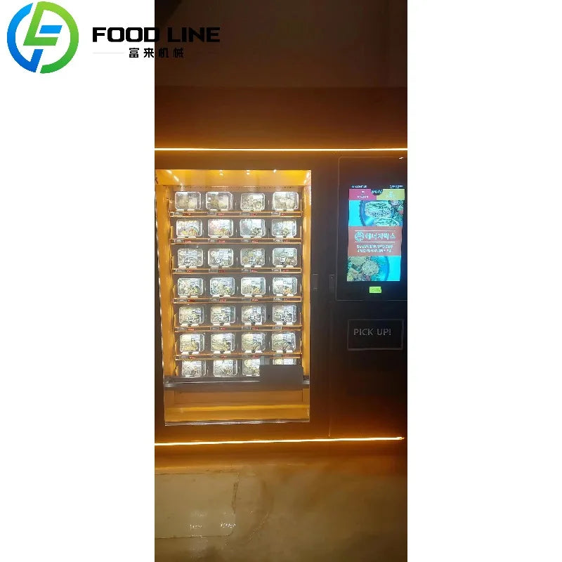 Custom Commercial Hot Food Automat High Capacity Warm Meal Vendor With Energy Efficient Heating System And LED Interface