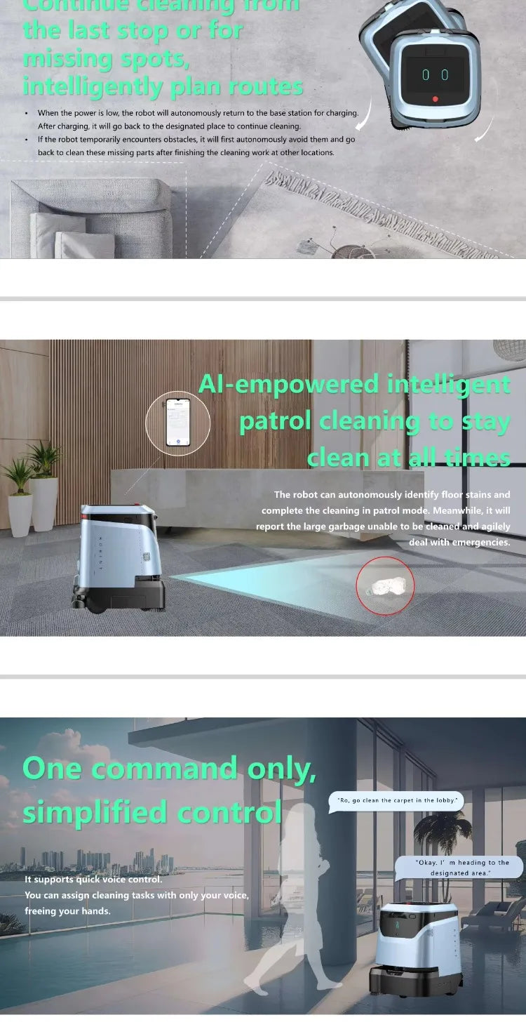 Smart Intelligent Dust Pushing Floor Automatic Self Cleaning Vacuum Commercial Clean Robot