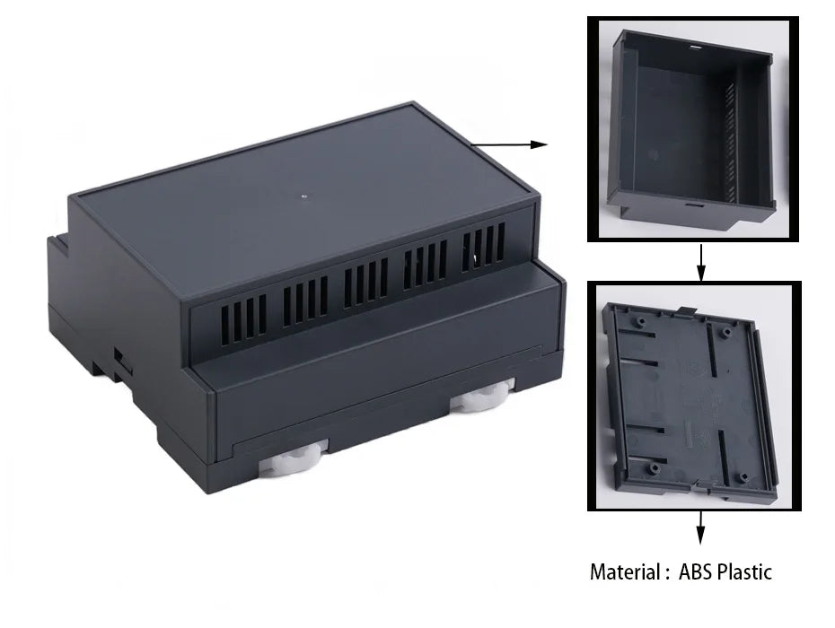 New Arrival ABS Smart Home Plastic Controller Enclosure PLC Electronics Plastic Sensor Enclosure Din rail box 105.6*86.81*48.4mm