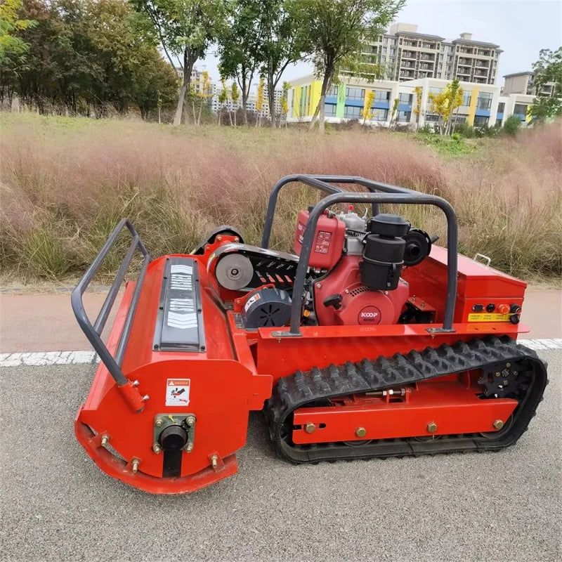 Customized Remote Controlled Robot Lawn Mower with Zero Rotation Track High Efficiency Lawn Mower CE EPA Certification