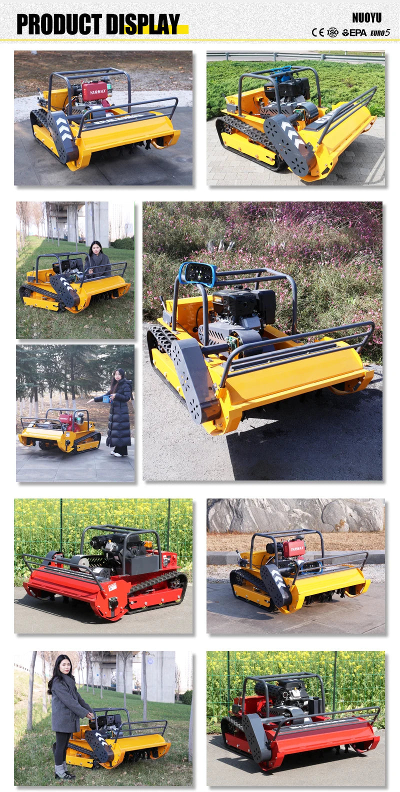 Customized Good Quality Crawler Lawn Mower Grass Cutter Mulcher Multi-functional RobotLawn Mower For Sale