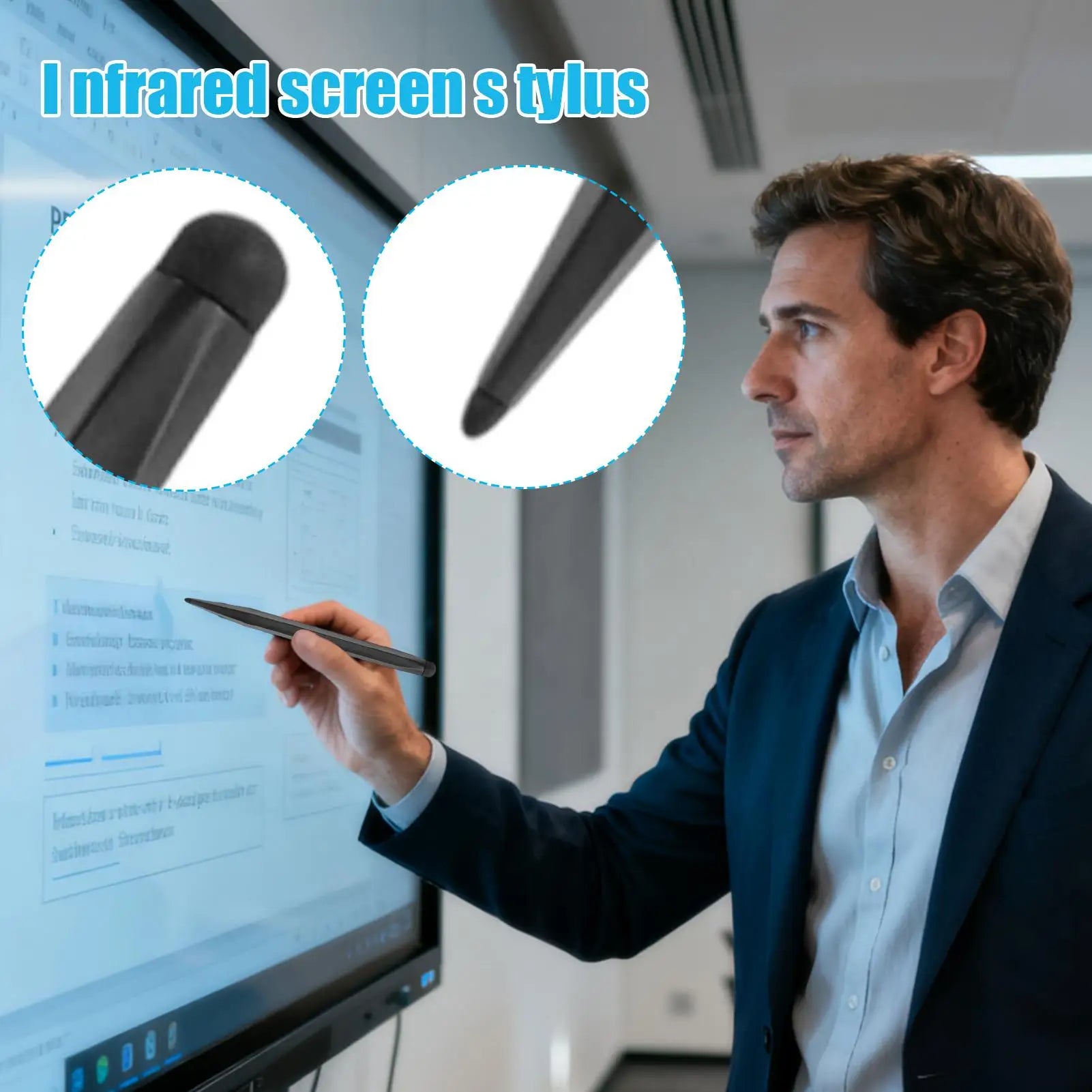 Touch Pen High Precision Double Head Smart Digital Pen with Pressure Sensor for Drawing Artistic Note-Taking Presentation