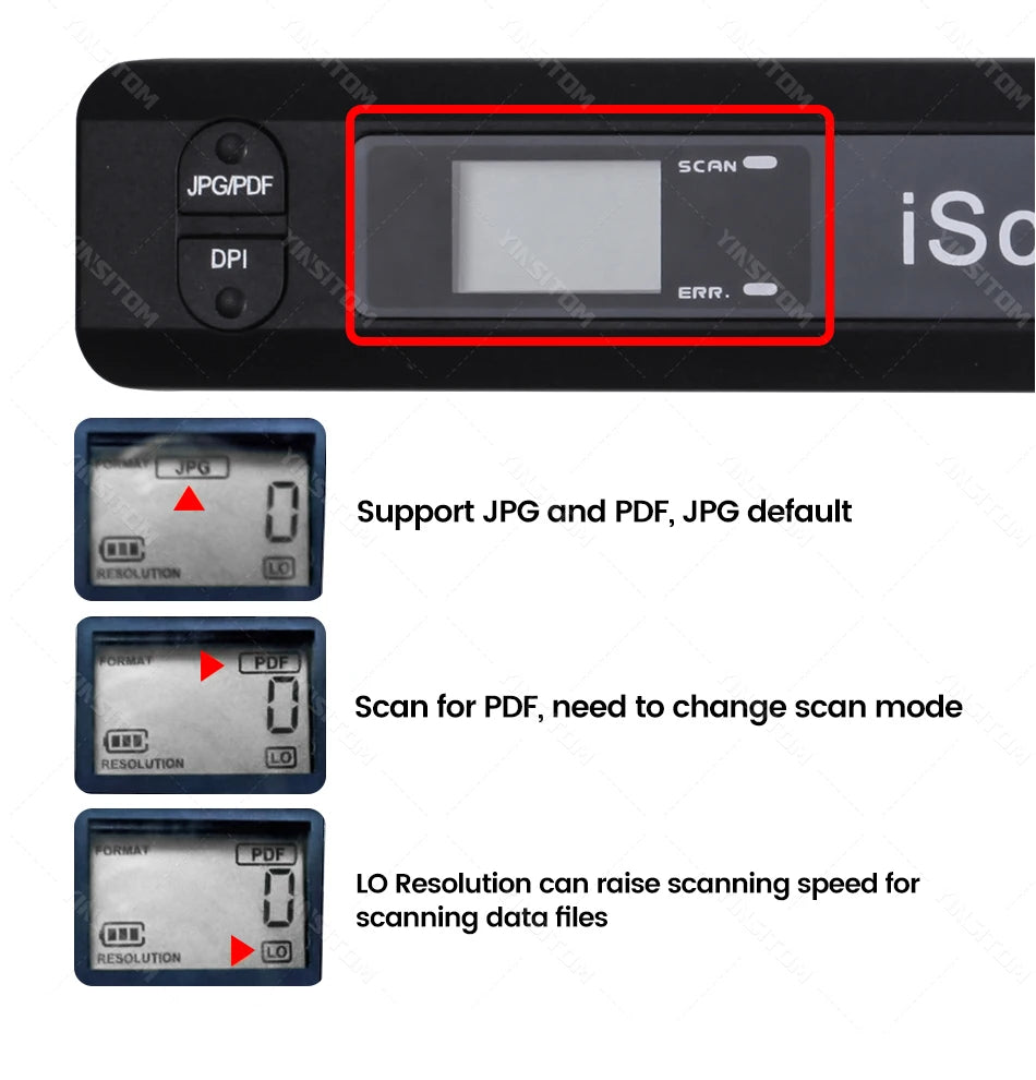 iScan01 Portable A4 Document Reader Scanner 900DPI For Contract Books Office Business Handheld Mobile Scanners JPG PDF Format