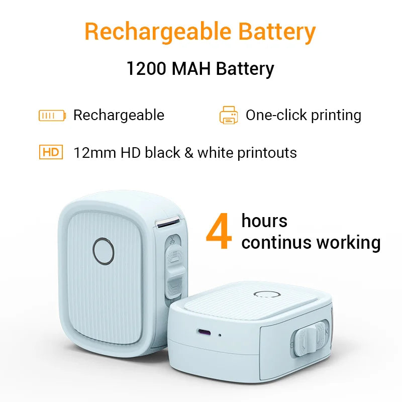 Thermal Printer Half inch Label Home Handheld Portable Bluetooth Kitchen Storage Smart Label Machine