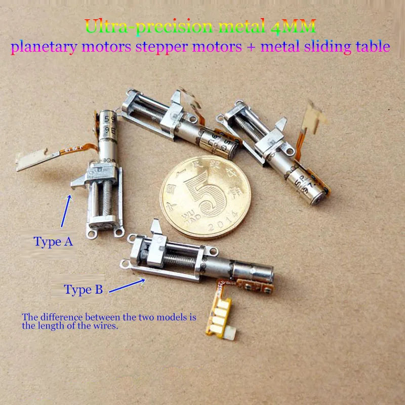 Precision Planetary Deceleration Mini Push Rod Motor 5V DC Screw Slide Stepper Long Linear Actuator with Ball Bearing