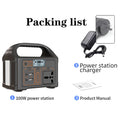 100W Solar Power Portable Station Camping Battery Generator Outdoor Lifepo4 Bank 110V 220V Supply Emergency Home Energy RV Led