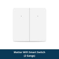 Zemismart Matter WiFi EU 1 2 3 Gangs Smart Wall Light Switch Neutral Required with Big Button SmartThings App Homekit Control