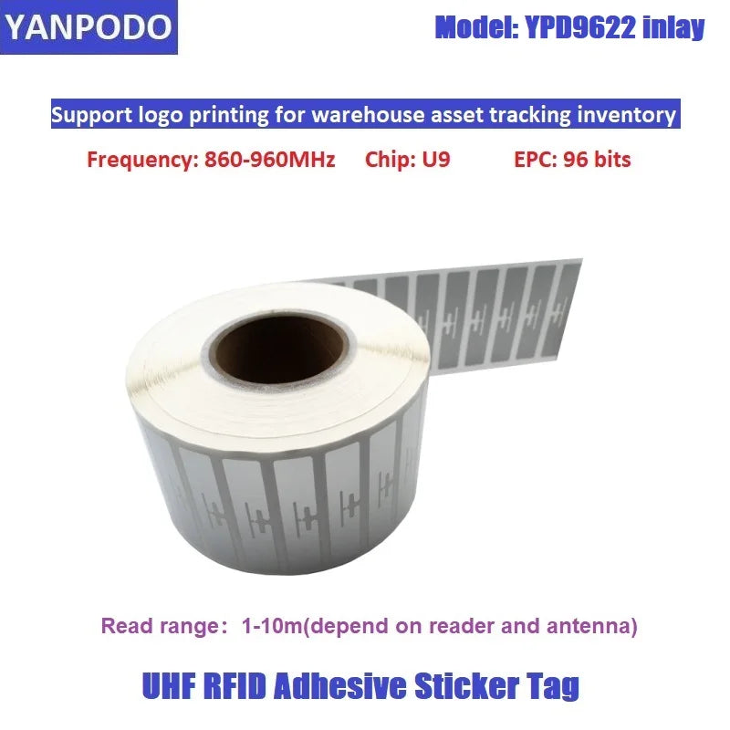 UHF RFID Reader Writer 860-960MHz Plug&Play USB Scanner for Android/iOS - Portable RFID Inventory Scanner with 5m Re