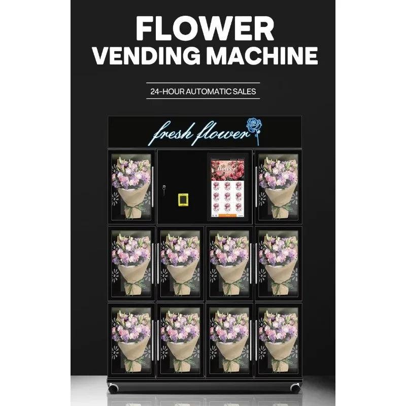 Fresh Florist Flower Vending Machine Customized Smart 24 Self Service Commercial Fresh Keep Indoor Mall Hospital Supermarket Use