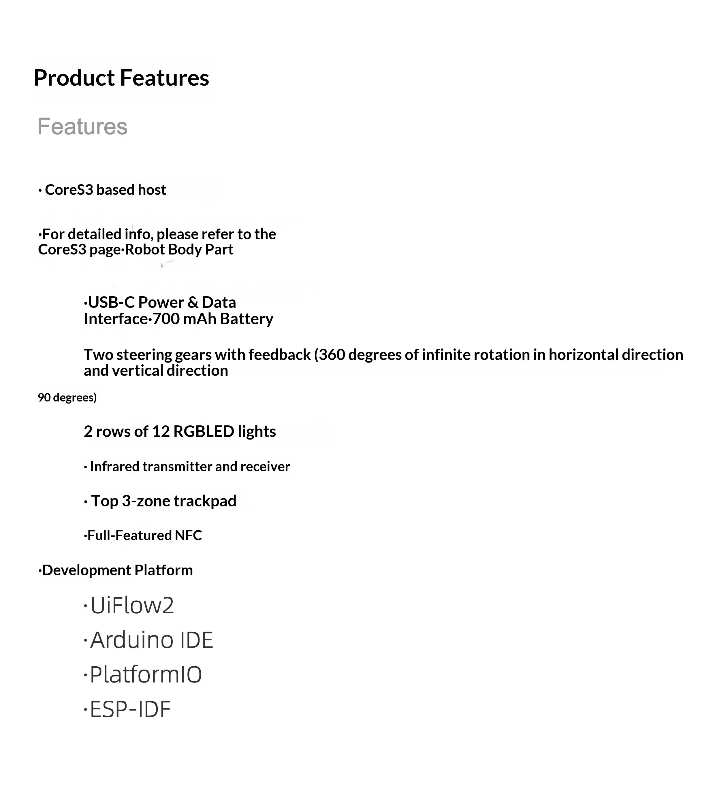 M5Stack StackChan Smart Robot human-computer interaction Robot Nine-axis attitude sensor ESP32-S3 240MHz dual-core processor