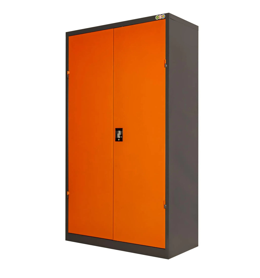 Optimize Your Workspace with a Modern Industrial 71in. Orange Tool Cabinet Lock, Drawers, Pegboard, and Quiet Wheels PULAGE