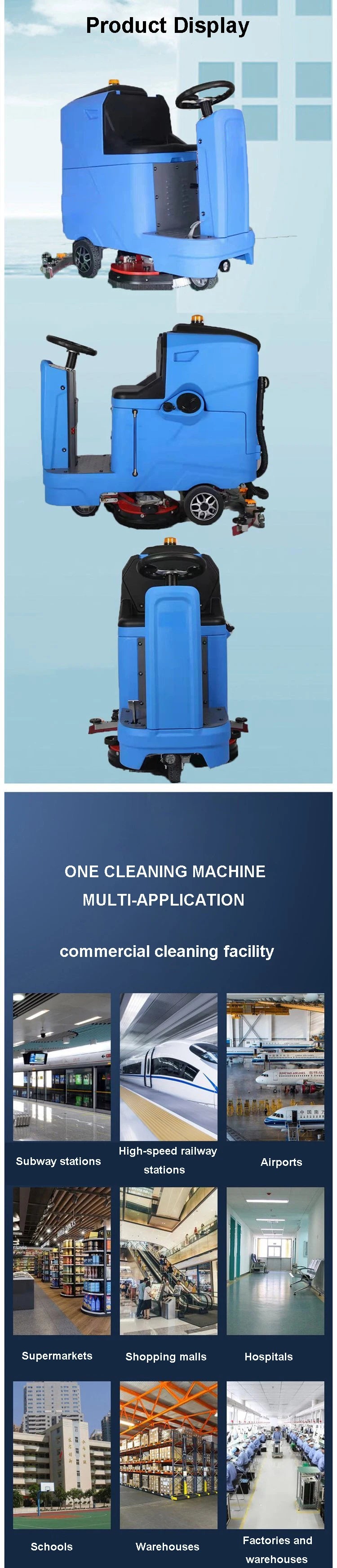 Professional Robot Scrubber Floor Cleaning Machine Automatic Intelligent Floor Scrubber For Commercial Mall Office School