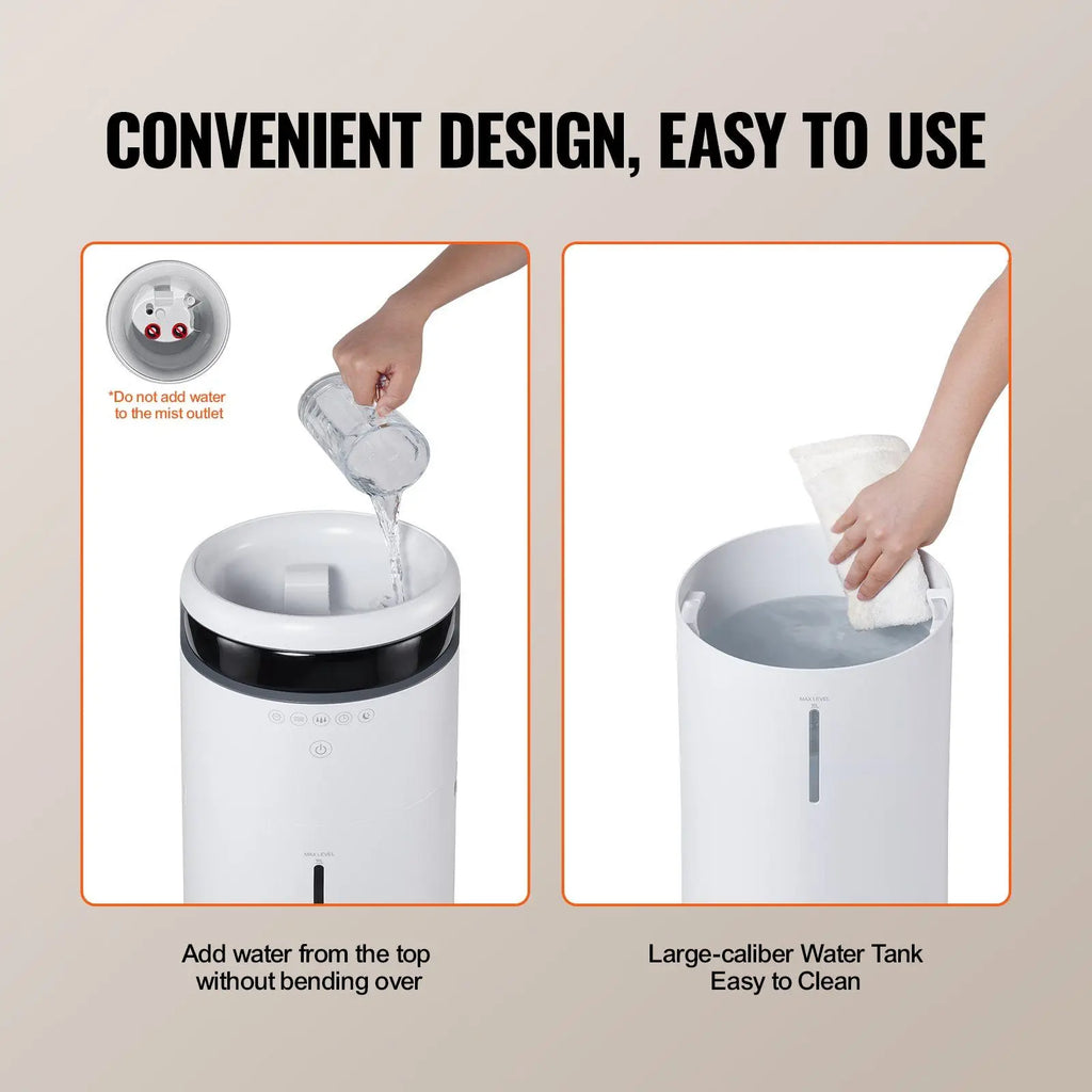 Ultrasonic Humidifier 16L Water Tank 12H Timer Auto Shut Off Night Light 360 Degree Nozzle For Large Room Home Use