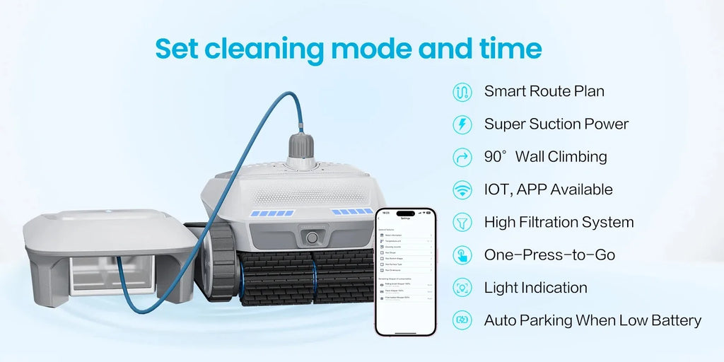 Swimming Pool Robot,PC200, Cordless Wifi,Cleaning Robot,APP Remote Control,Pool Vacuum,Smart Automatic Pool Vacuum Cleaner