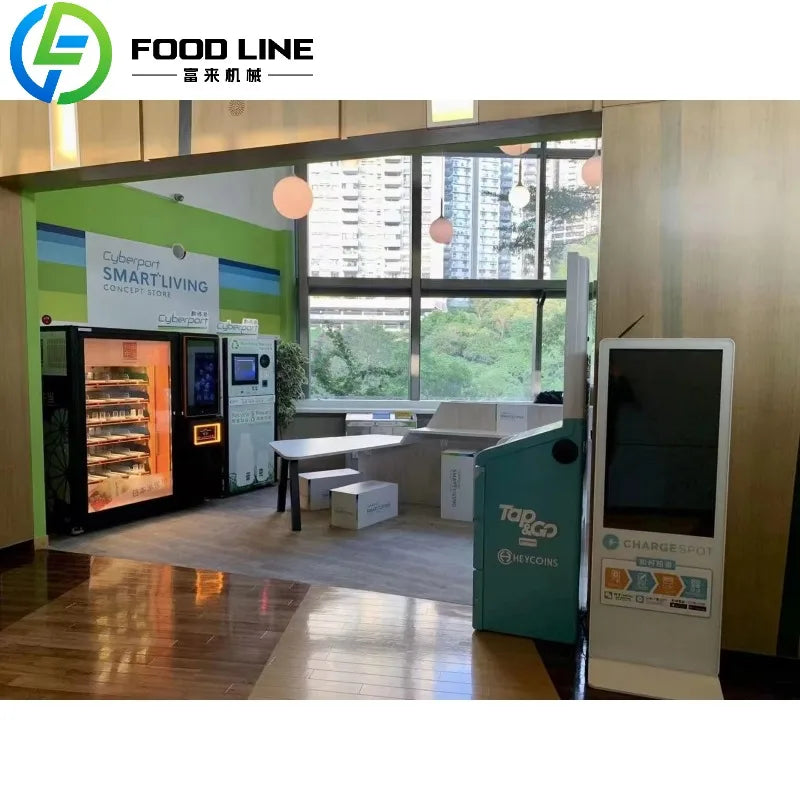 Custom Commercial Hot Food Automat High Capacity Warm Meal Vendor With Energy Efficient Heating System And LED Interface