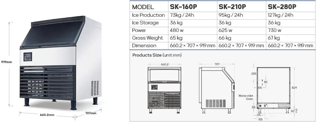 Customized Factory Commercial Ice Making Machine for Business