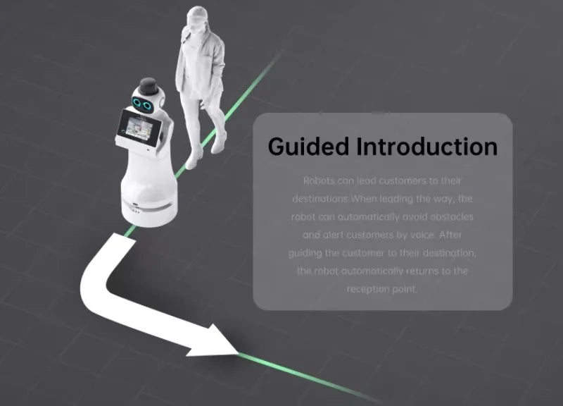 Commercial AI Greeting Reception Robot - Customized Factory Humanoid Guiding Welcome Automatic Service Robot